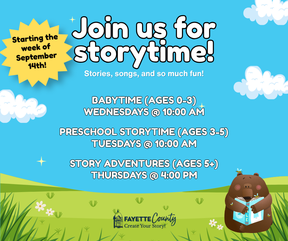 Storytime Schedule 